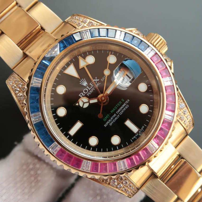 GMT Master 2 Golden Rainbow Diamond 40mm - Orolen