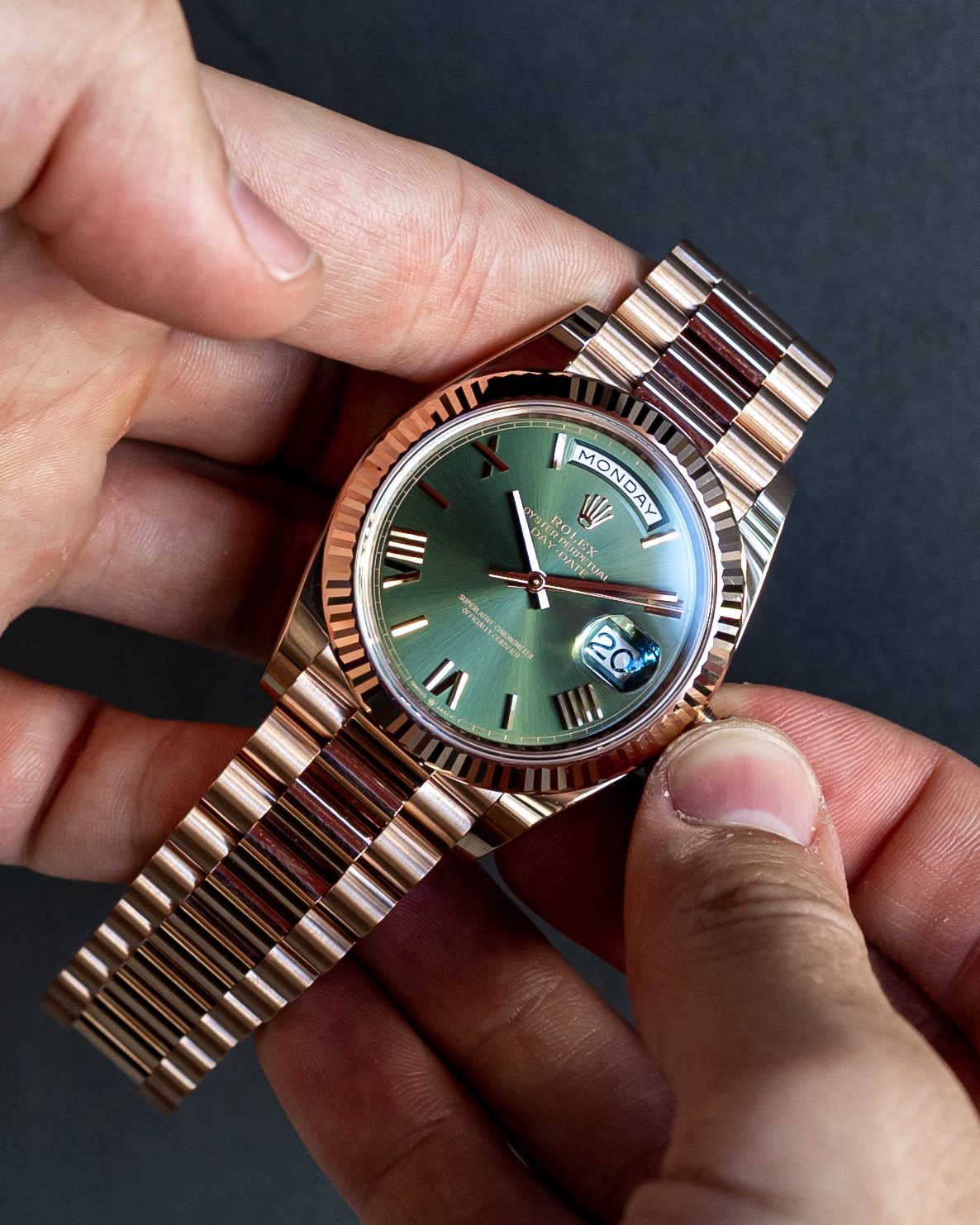 Rolex 228235 Day-Date 40 Olive Green 60th Anniversary - Orolen