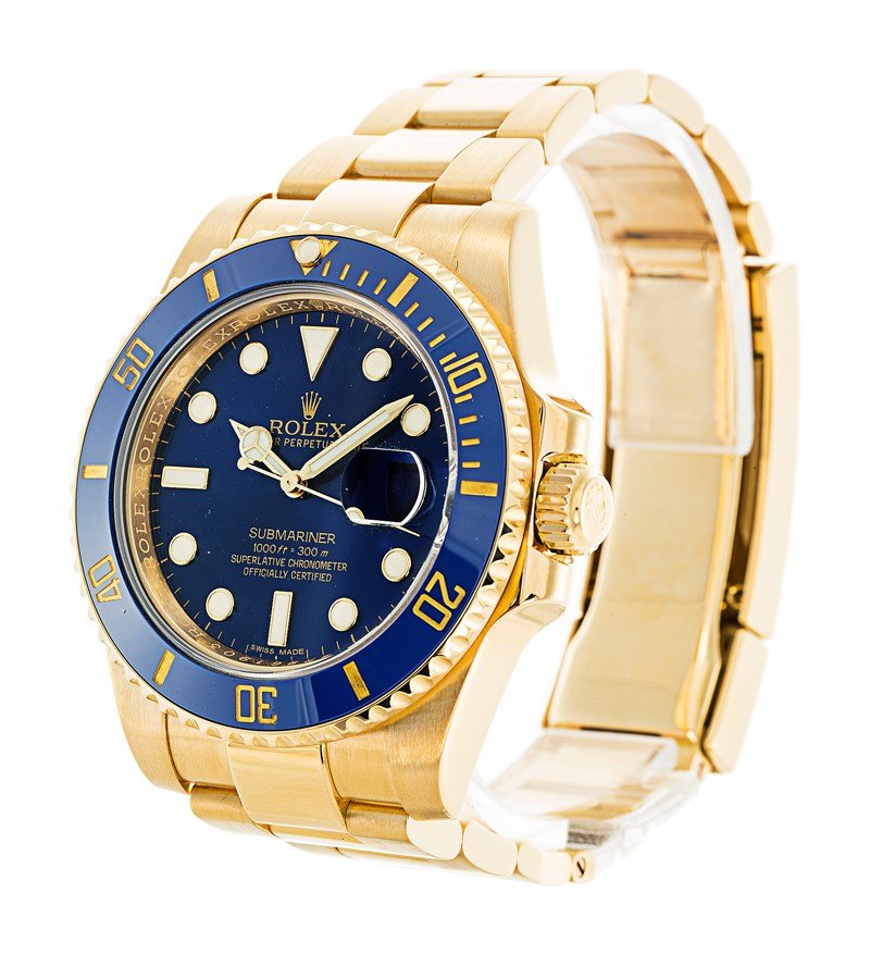 rol€x Submariner Blue Dial Gold 116618LB