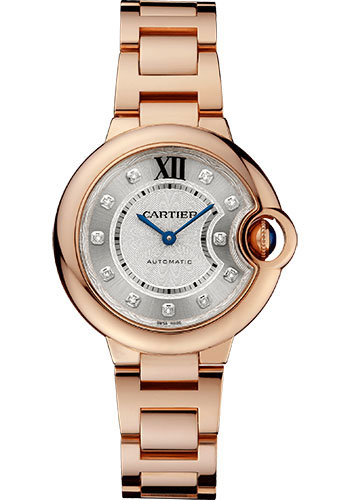 C@RTIER Ballon Bleu 33 mm Rose Gold & Diamonds Lady��s Watch, WJBB0062