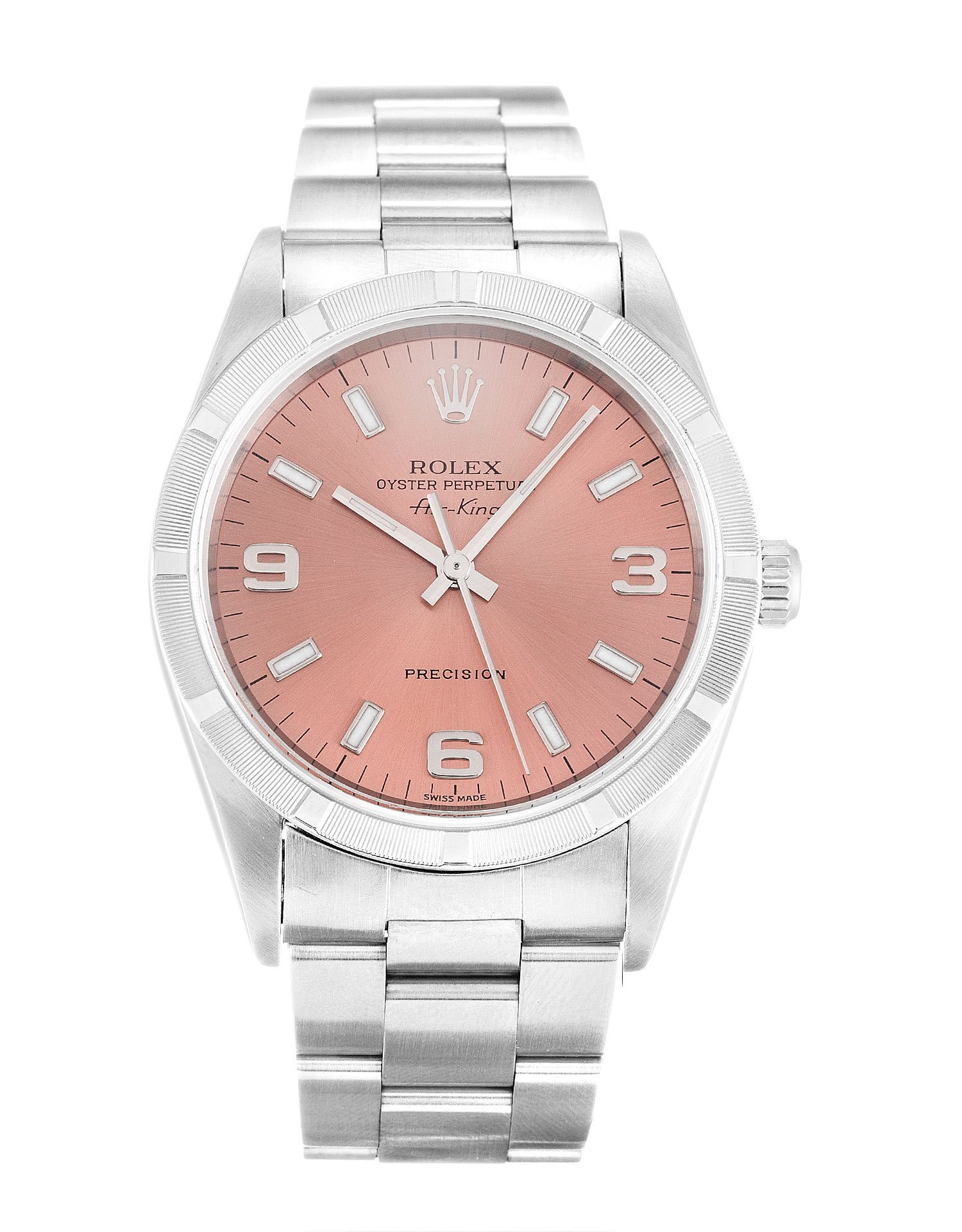 rol€x Air-King Salmon Quarter Arabic 14010M