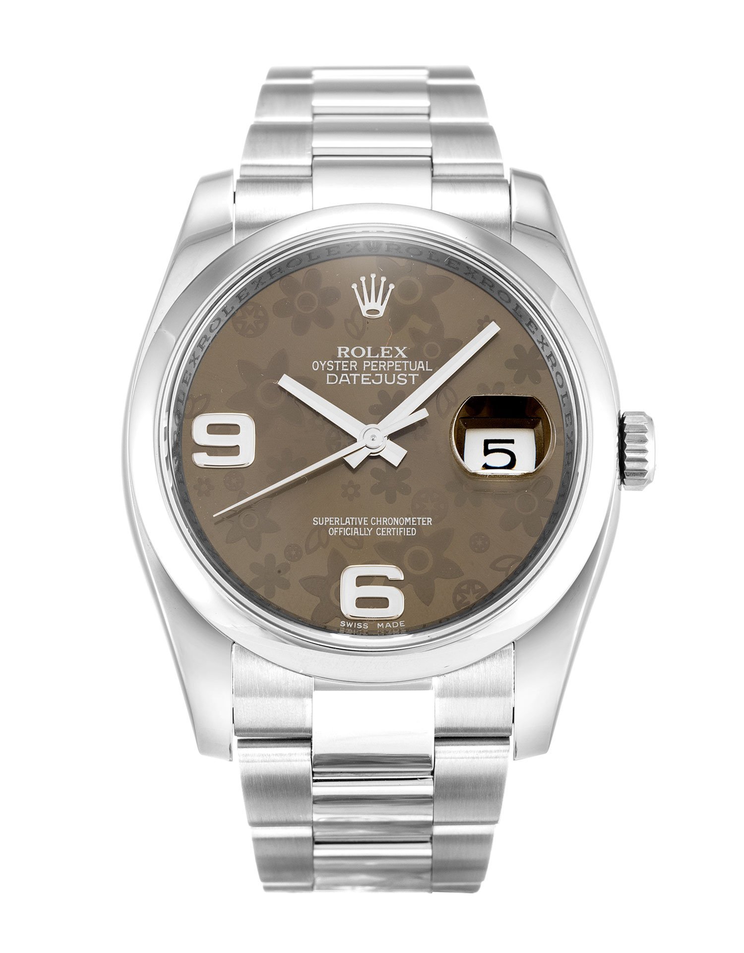 rol€x Datejust Brown Floral Dial 116200