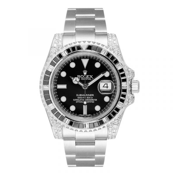 Rolex Submariner Date 116659SABR 18K White Gold Diamonds Sapphires UNWORN - Orolen
