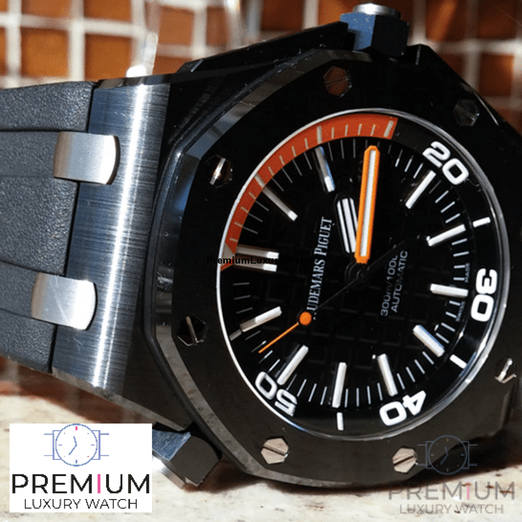 Audemars Piguet Royal Oak Offshore Diver Black 42MM Watch 15707CE - Orolen