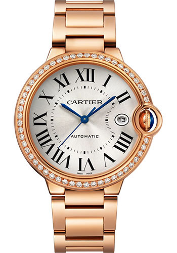 C@RTIER Ballon Bleu 40 mm Rose Gold & Diamonds Men��s Watch, WJBB0057