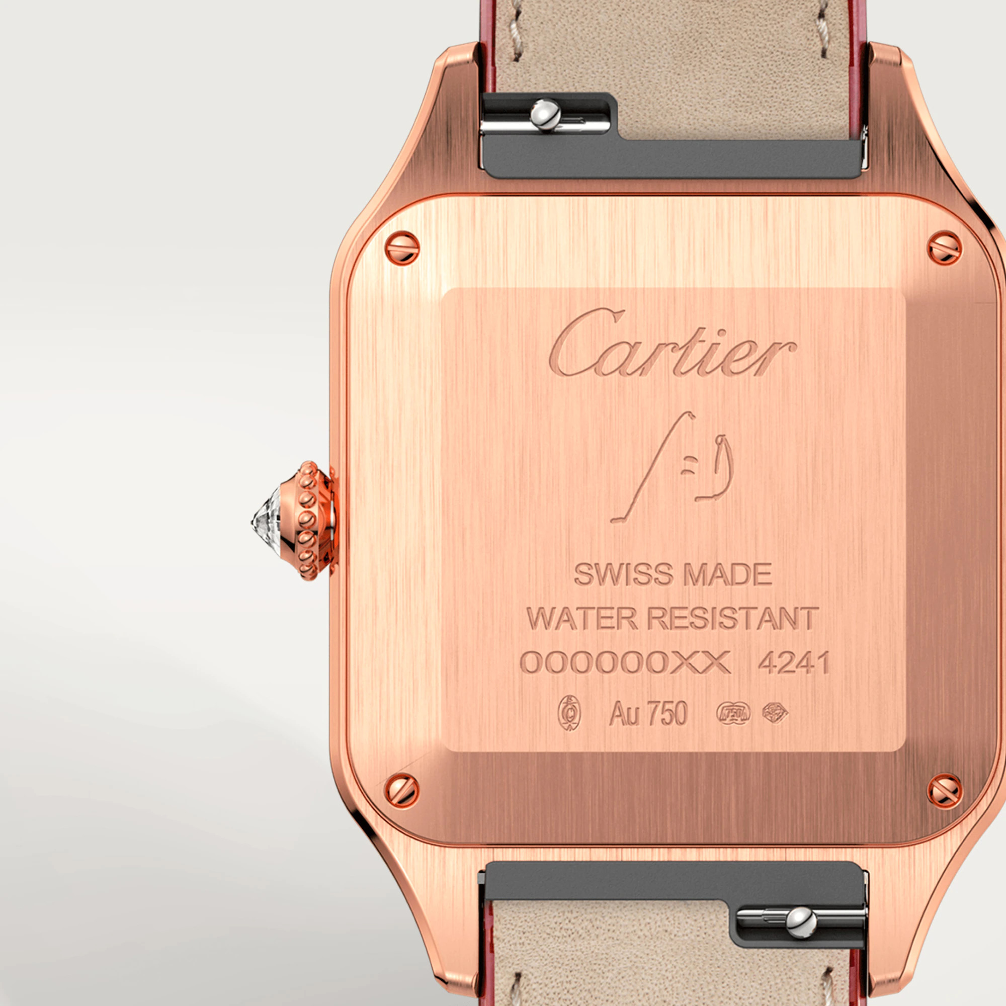 Cartier Santos 18K Rose Gold & Diamonds Lady��s Watch, WJSA0018 - Orolen