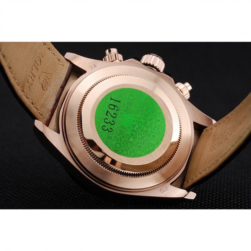 Rolex Cosmograph Daytona Brown Dial Rose Gold Case Brown Leather Bracelet 1454243 - Orolen