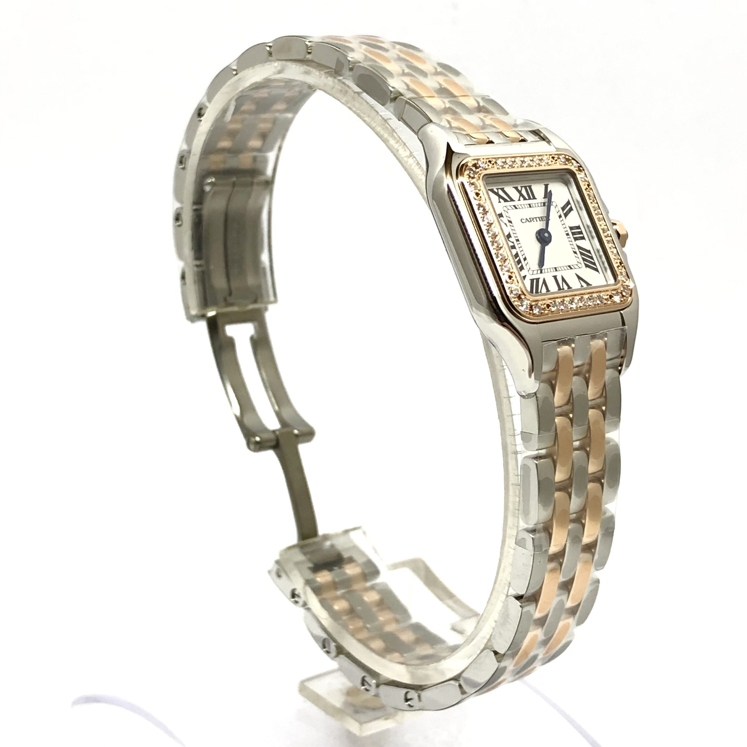 Cartier Panth��re 18K Pink Gold & Stainless Steel & Diamonds Small Model Ladies Watch, W3PN0006 - Orolen