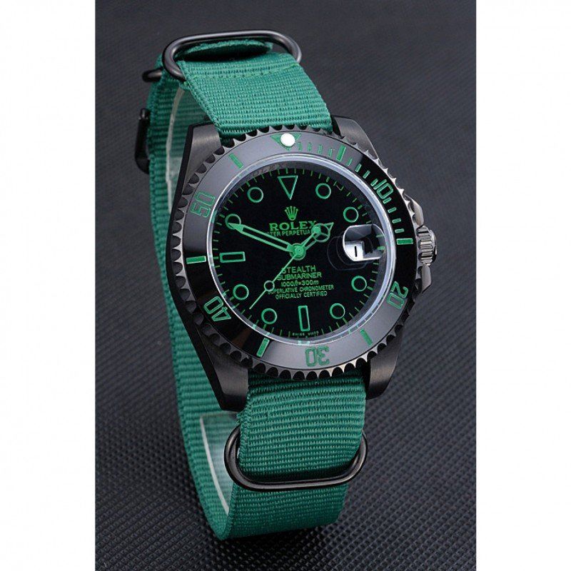 Rolex Stealth Submariner Green Nylon Strap 622009 - Orolen