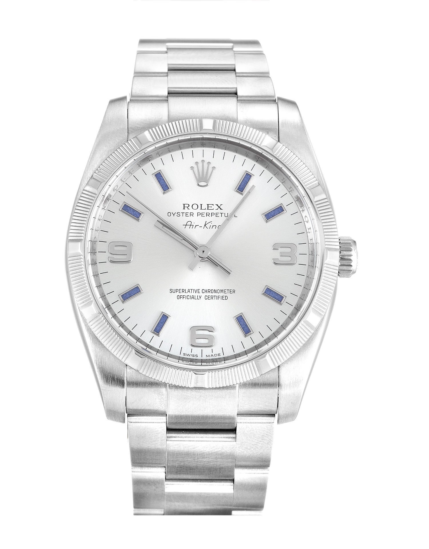 rol€x Air-King Silver 114210
