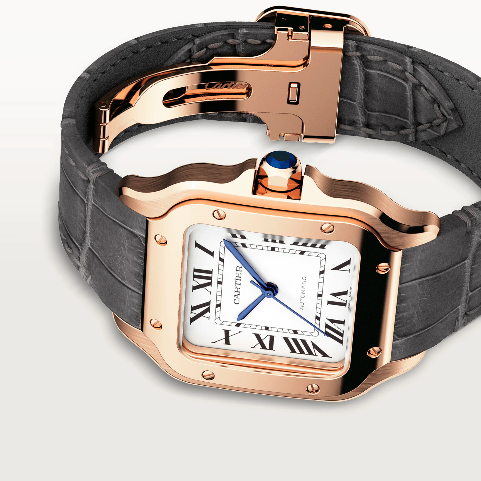 Cartier Santos 18K Rose Gold Unisex Watch, WGSA0012 - Orolen