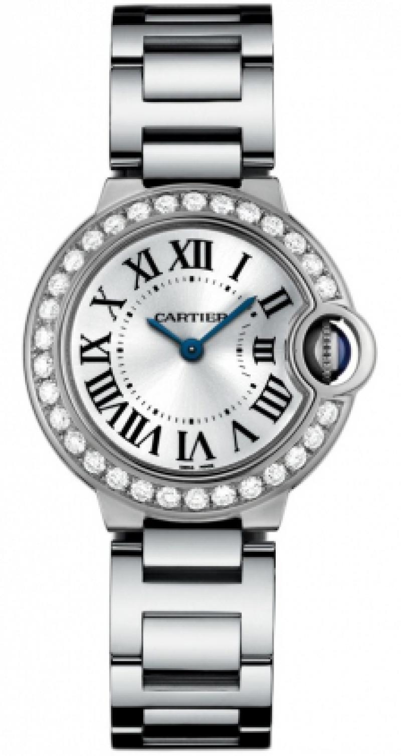 C@RTIER Ballon Bleu 28mm White Gold & Diamond Lady��s Watch, WE9003Z3