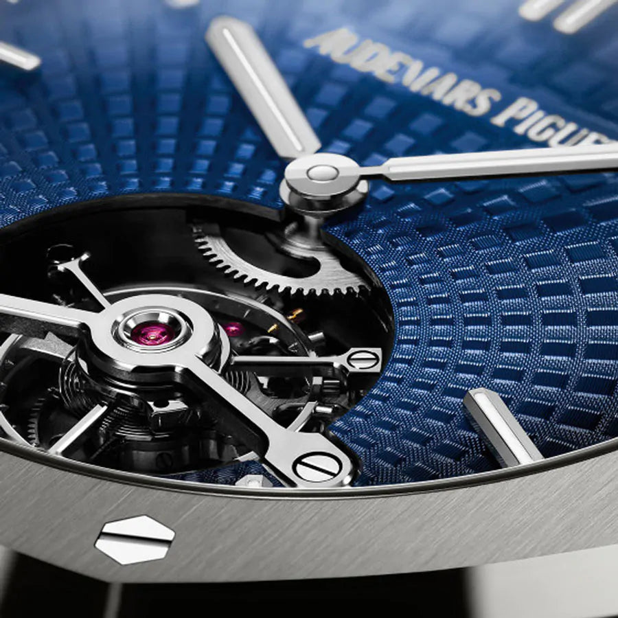 AUDEM@RS P!GUET Royal Oak Selfwinding Tourbillon 41MM Blue Dial Watch