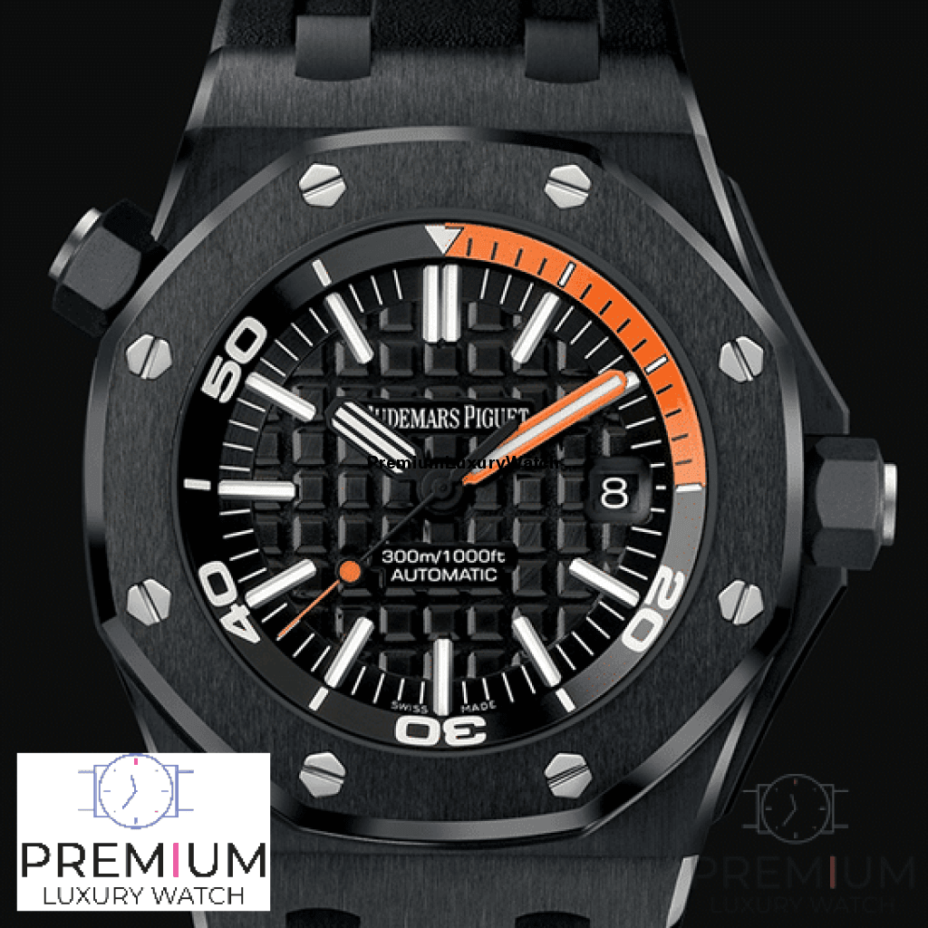 Audemars Piguet Royal Oak Offshore Diver Black 42MM Watch 15707CE - Orolen