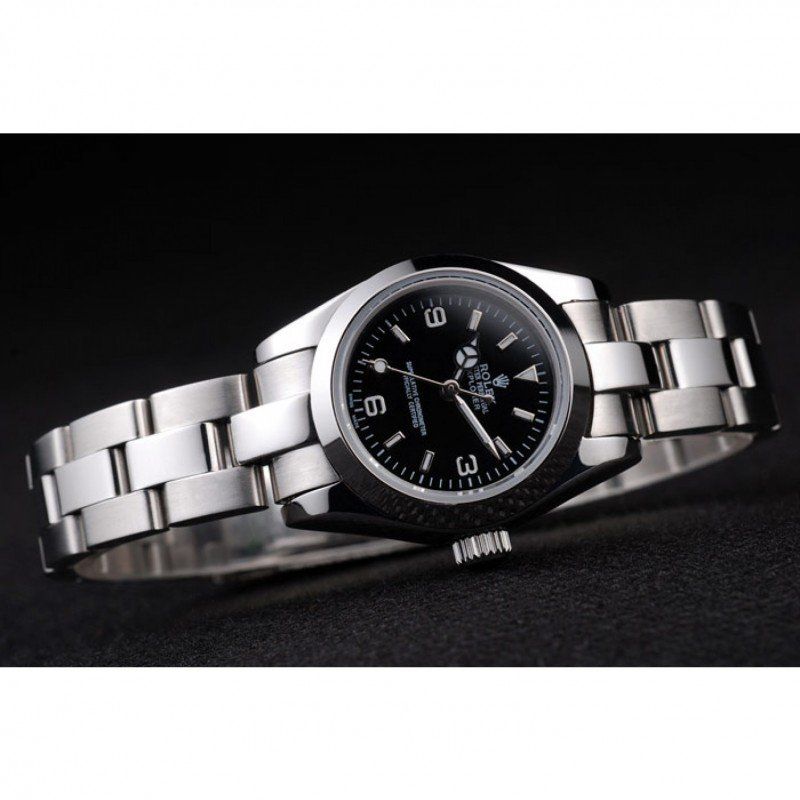 Rolex Explorer Polished Stainless Steel Black Dial 98089 - Orolen