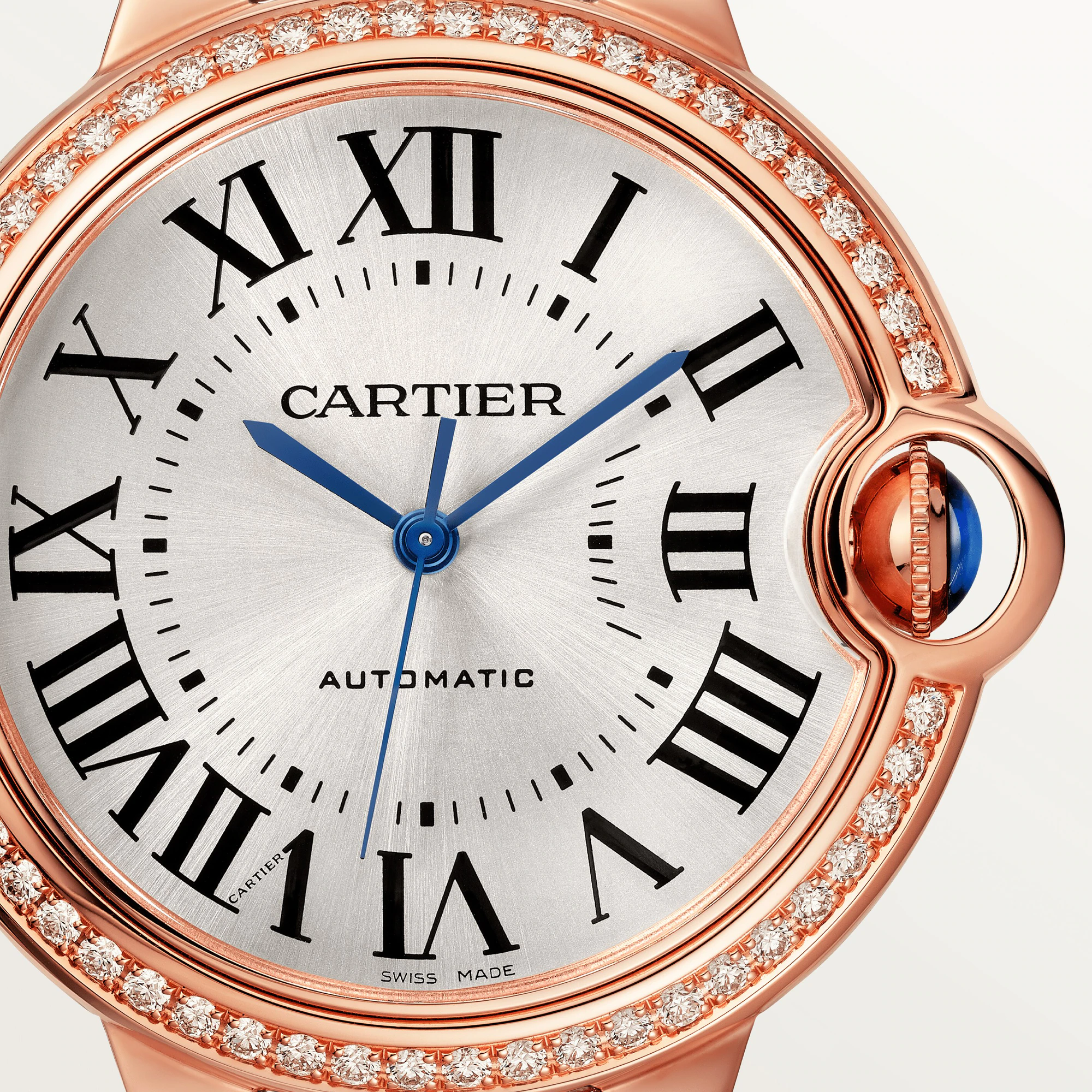 C@RTIER Ballon Bleu 36mm 18K Rose Gold & Diamond Lady��s Watch, WJBB0034