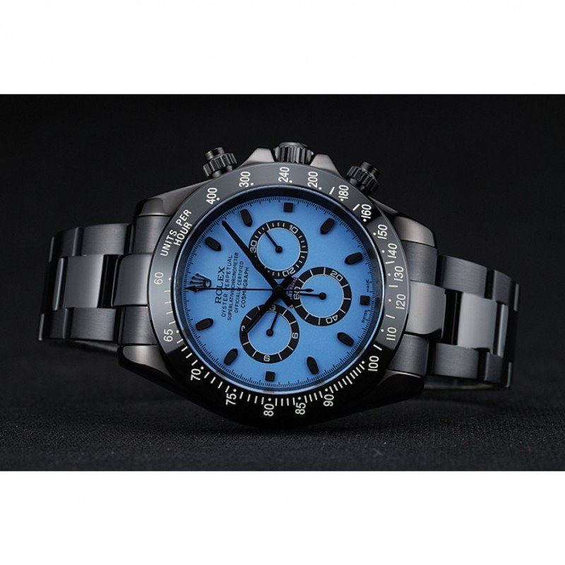 Rolex Cosmograph Daytona Blue And Black Dial Black Stainless Steel Case And Bracelet 1454250 - Orolen