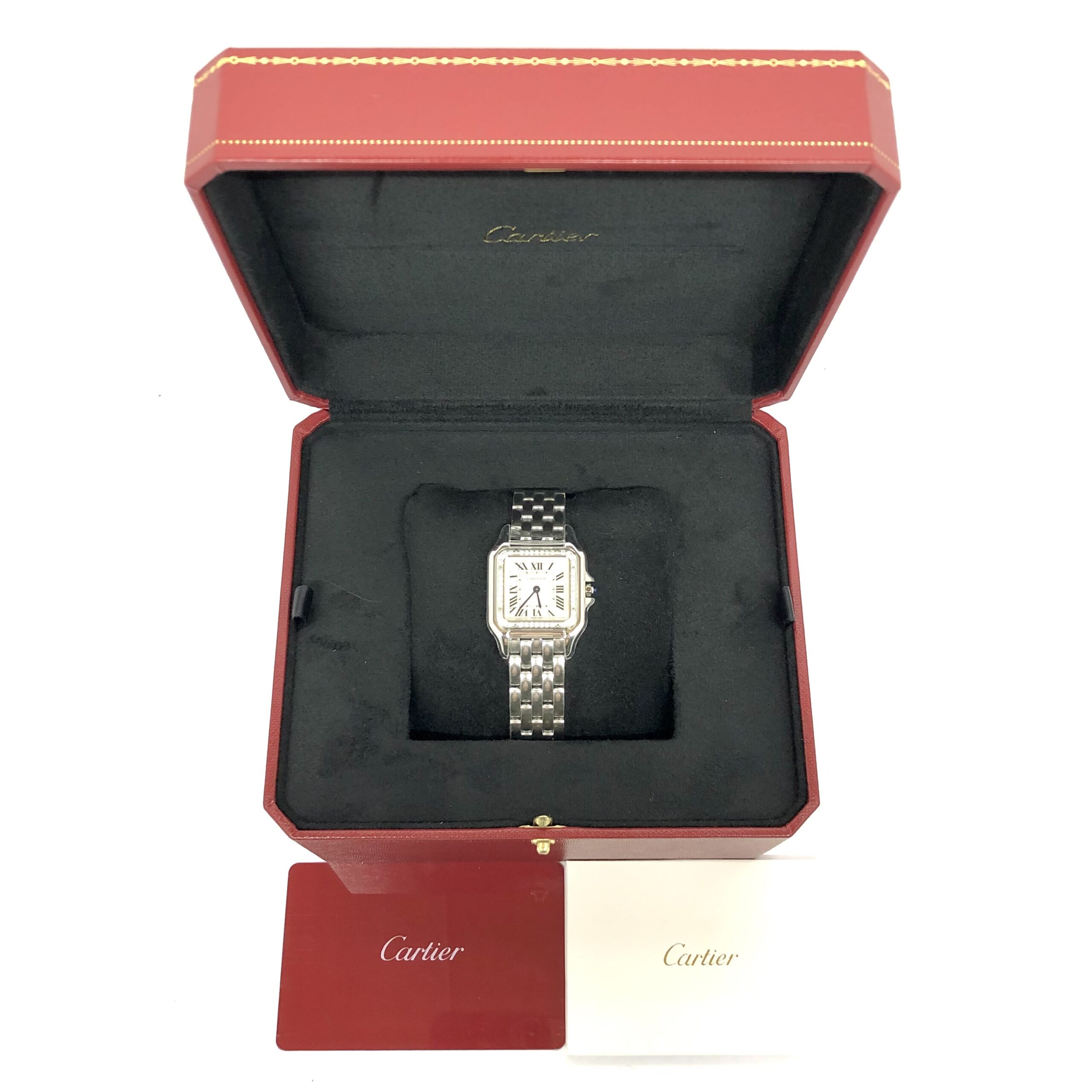 Cartier Panth��re Stainless Steel & Diamonds Medium Model Ladies Watch, W4PN0008 - Orolen