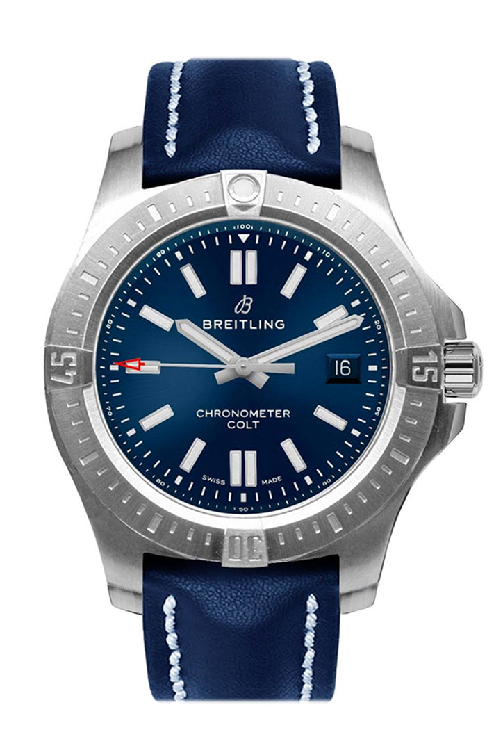 BRE!TLING New Colt 44mm Blue Leather A17388101 C1X1