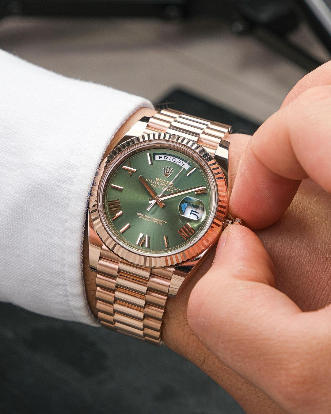 Rolex 228235 Day-Date 40 Olive Green 60th Anniversary - Orolen