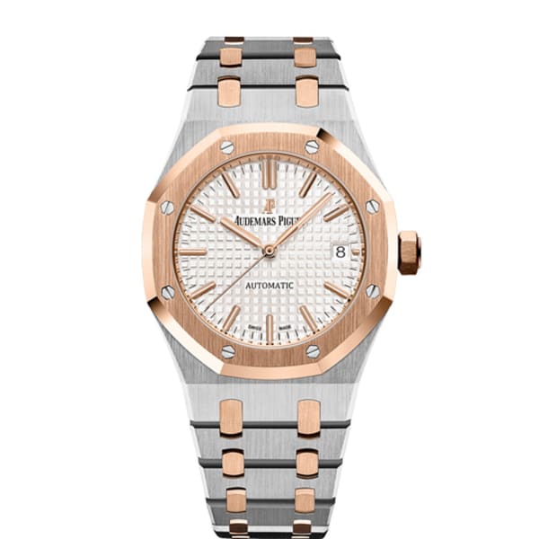 AUDEM@RS P!GUET Royal Oak Selfwinding Silver dial, 37mm, Steel and 18k Rose gold,