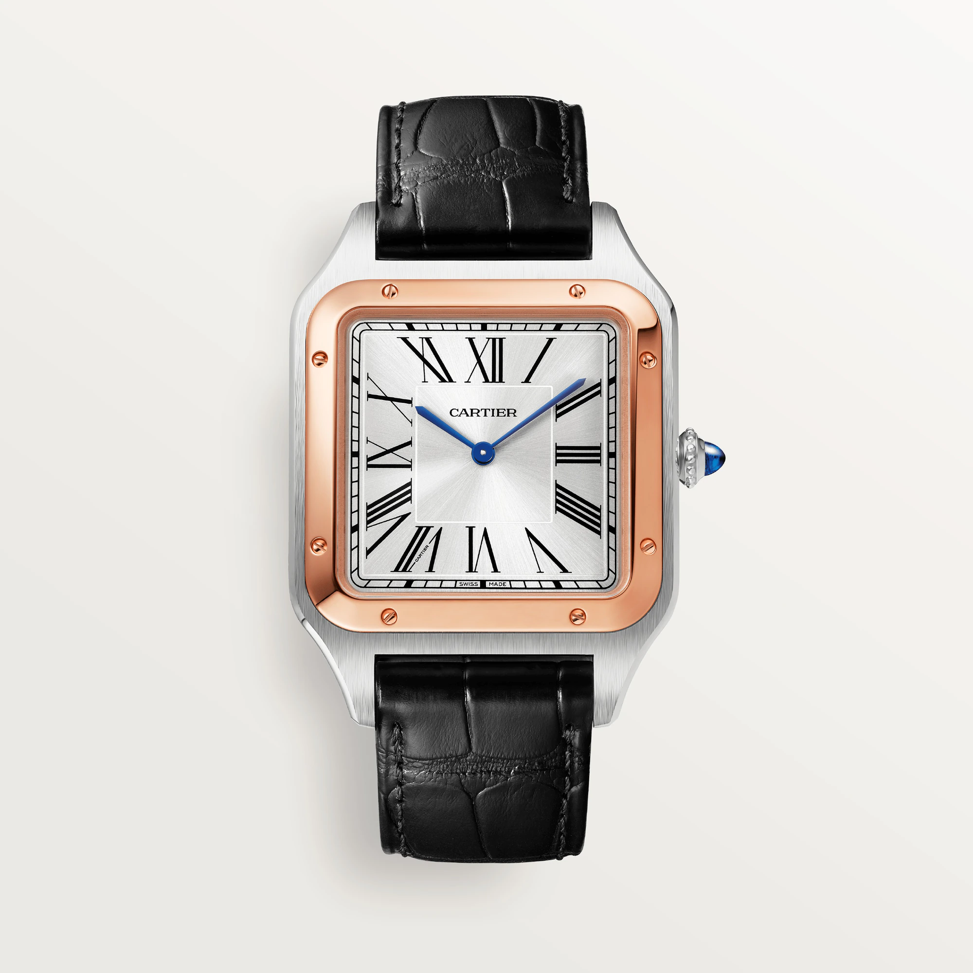 C@RTIER Santos Stainless Steel & 18K Rose Gold Men��s Watch, W2SA0017