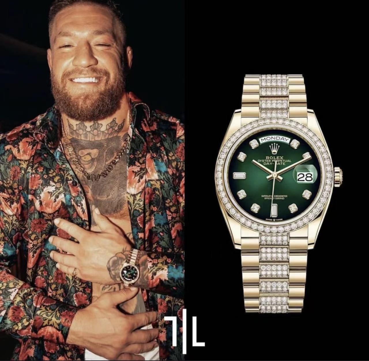 Rolex Day-Date 36 Green Ombre Diamond Dial Yellow Gold President Automatic Watch 128348rbr - Orolen