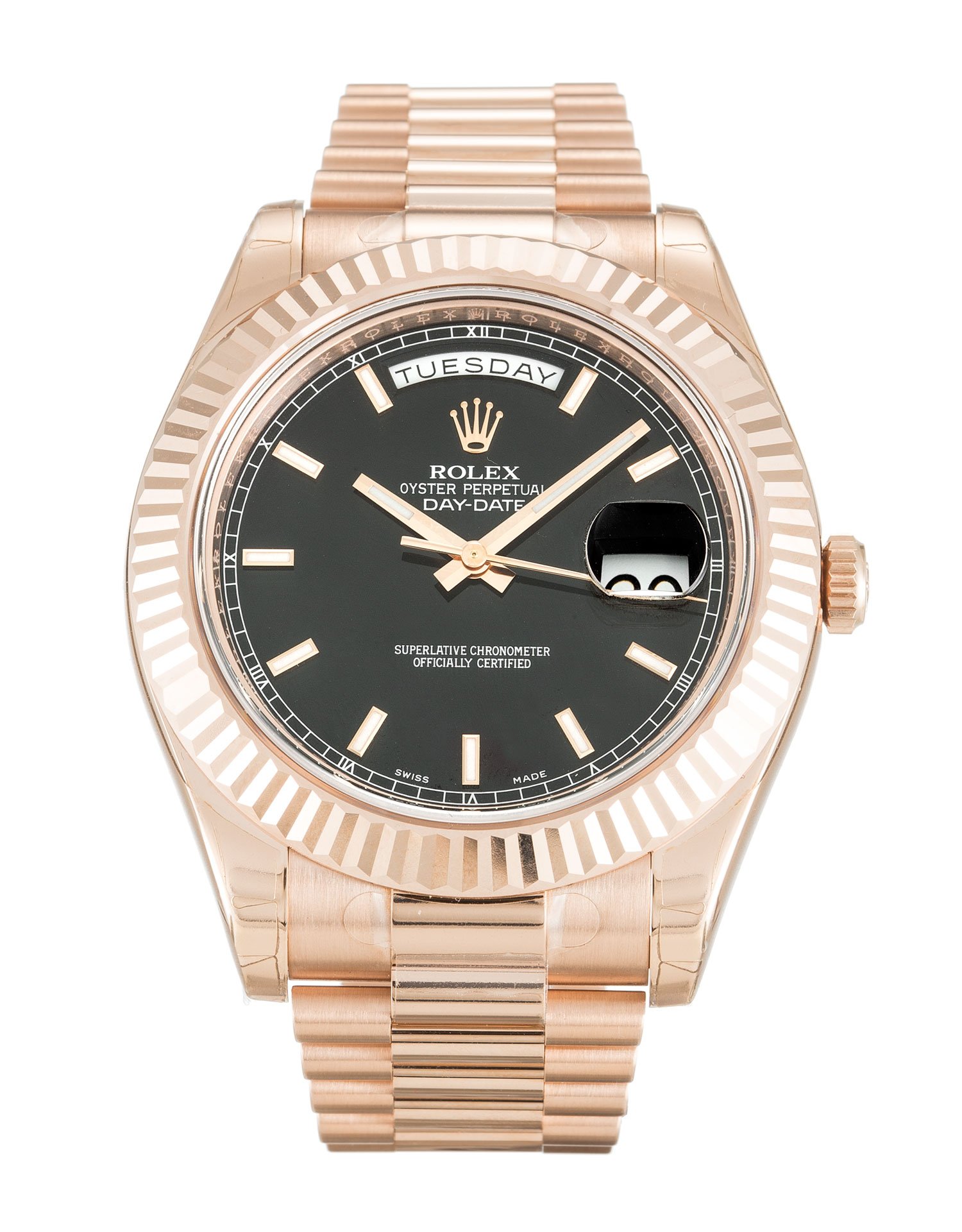 rol€x Day-Date II Black Dial 218235