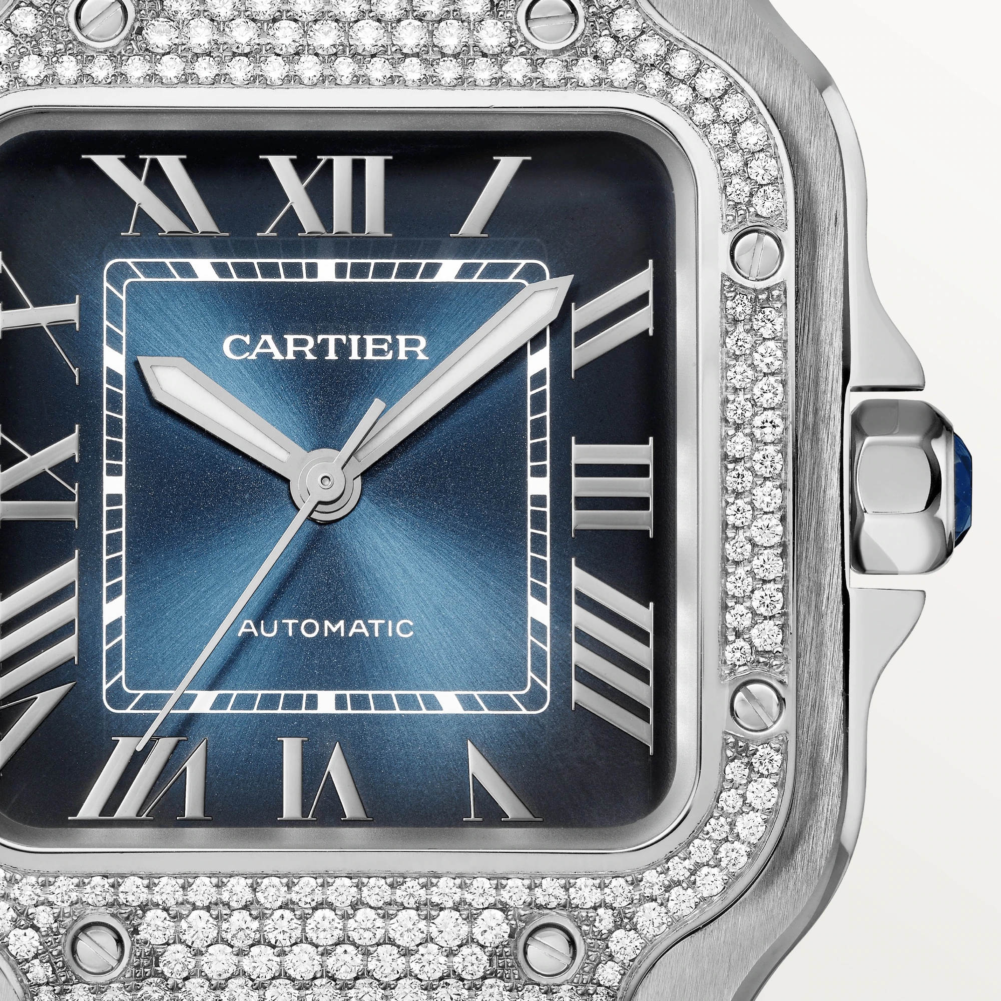 C@RTIER Santos Stainless Steel & Diamonds Men��s Watch, W4SA0006