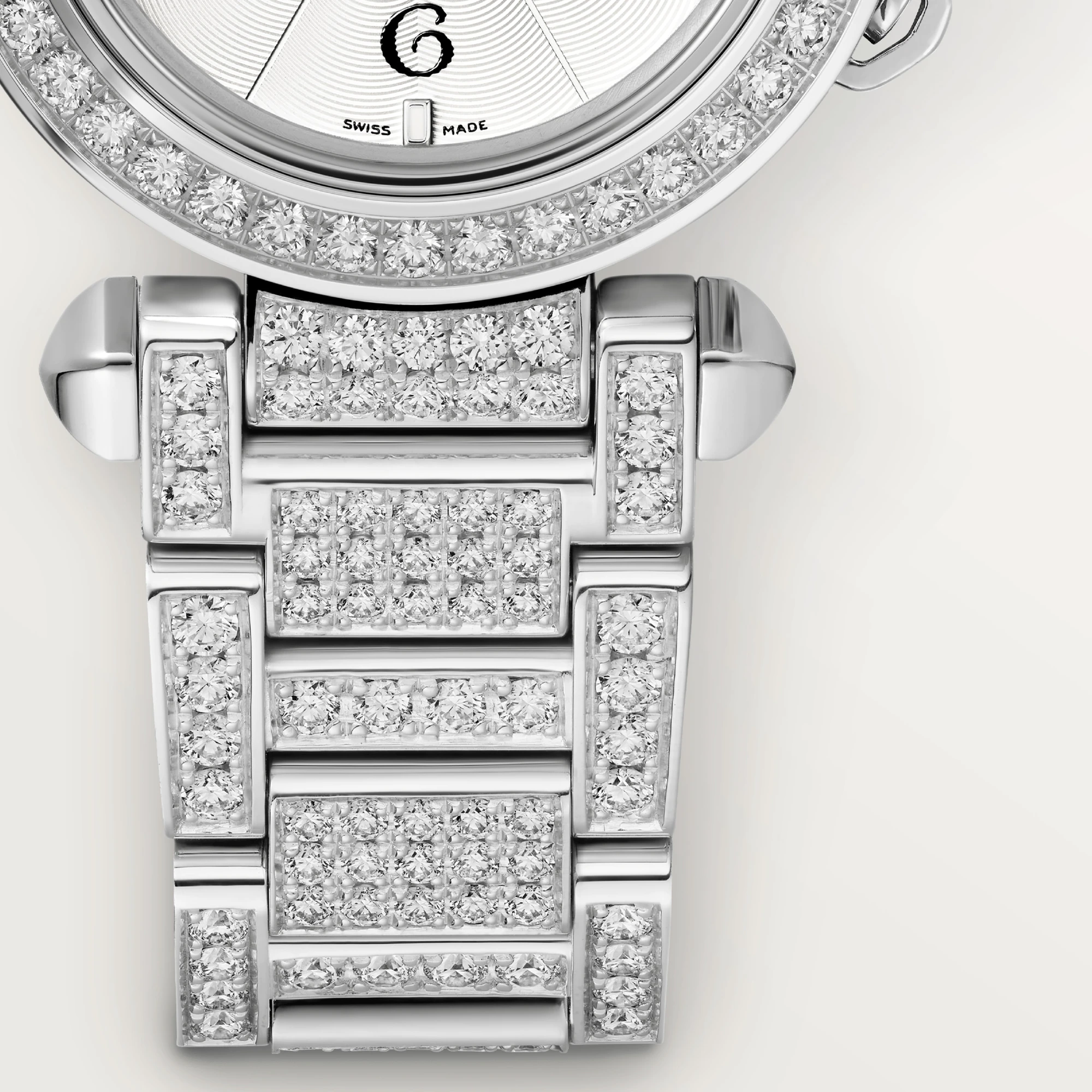 C@RTIER Pasha 30 mm White Gold & Diamonds Lady��s Watch, WJPA0019