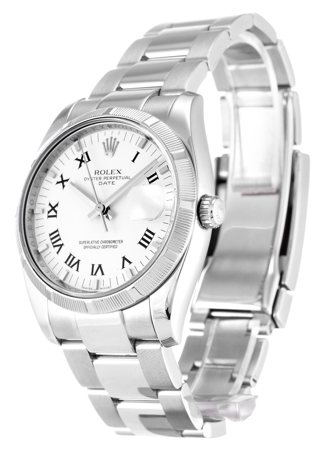 rol€x Oyster Perpetual Date 34mm White 115210