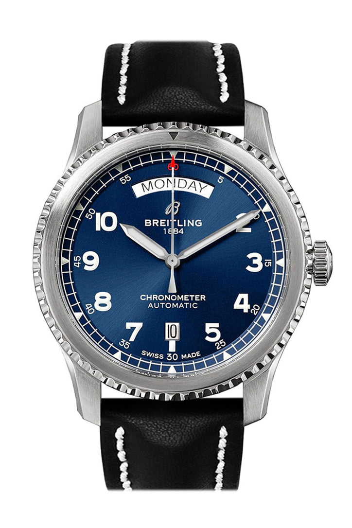 BRE!TLING Navitimer Day Date Blue Leather A45330101 C1X1