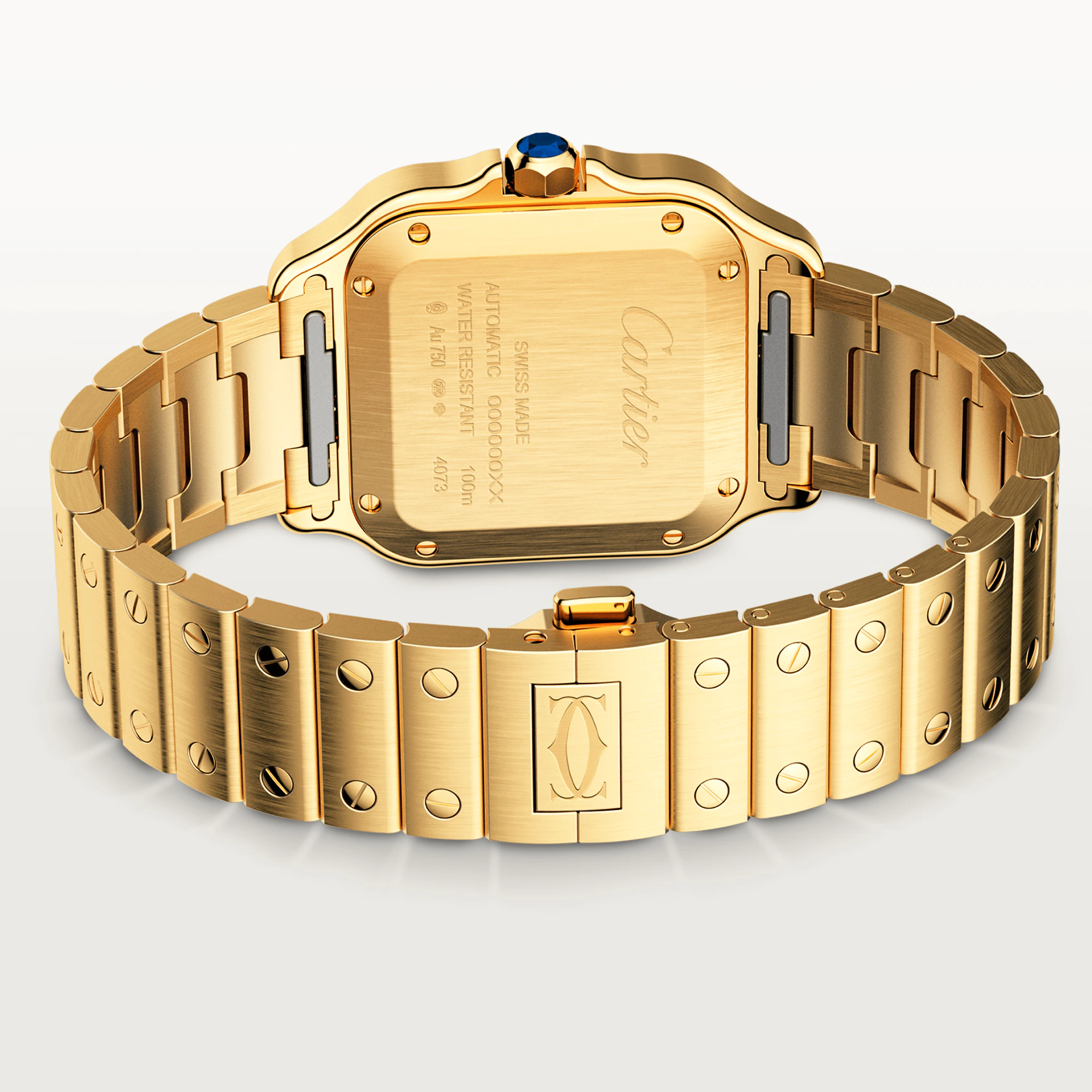 Cartier Santos Yellow Gold Unisex Watch, WGSA0030 - Orolen