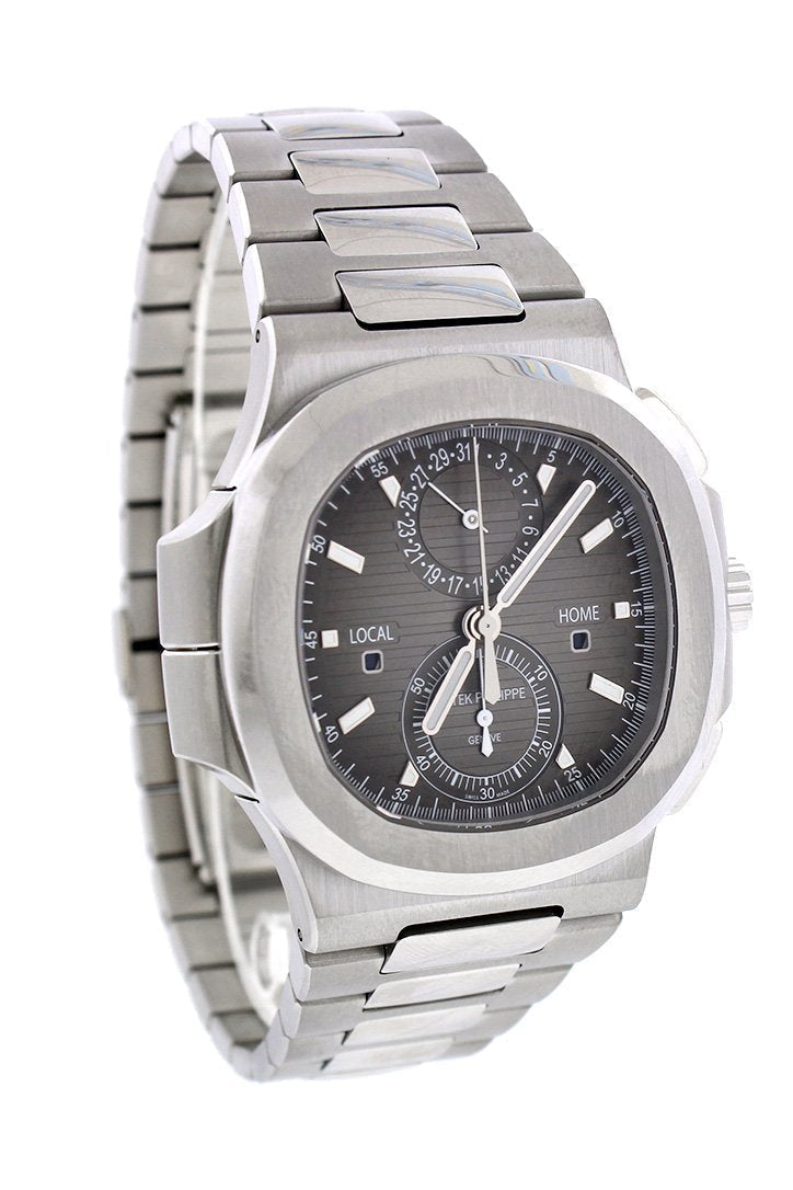 Patek Philippe Nautilus Travel Time Chronograph Stainless Steel Automatic Men's Watch 5990-1A-001 - Orolen