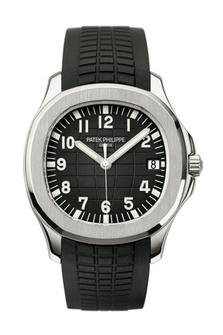 PAT€K PHIL!PPE Aquanaut Automatic Black Dial Stainless Steel Men's Watch 5167A-001
