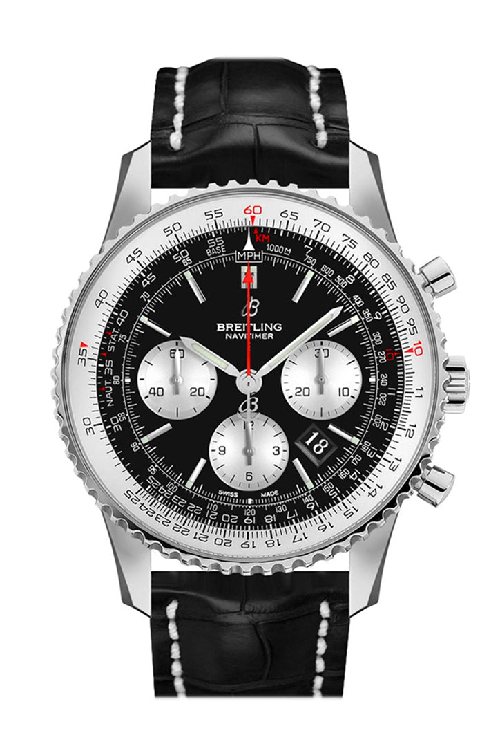 BRE!TLING Navitimer 01 Black Croc Tang AB0121211 B1P1