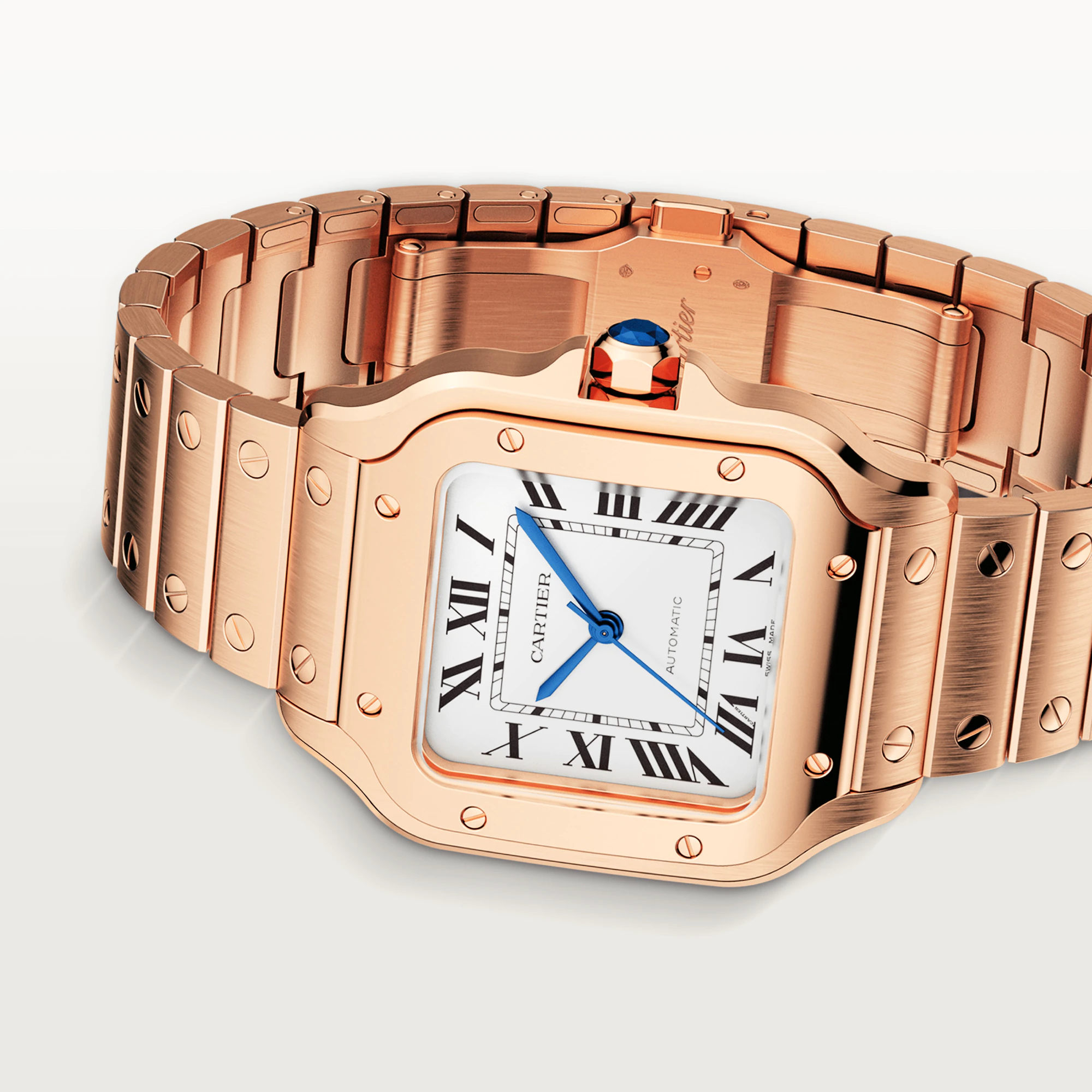 Cartier Santos Rose Gold Unisex Watch, WGSA0031 - Orolen