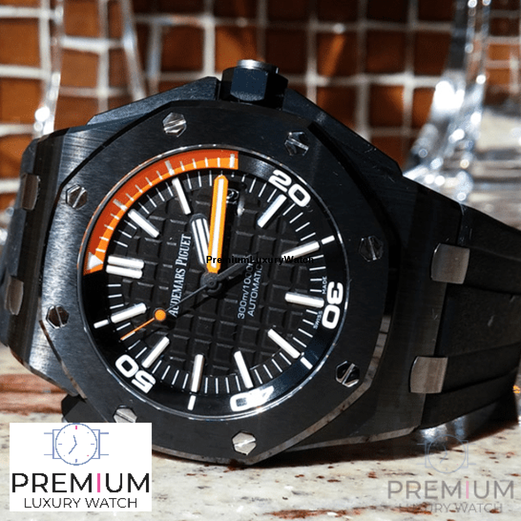 Audemars Piguet Royal Oak Offshore Diver Black 42MM Watch 15707CE - Orolen