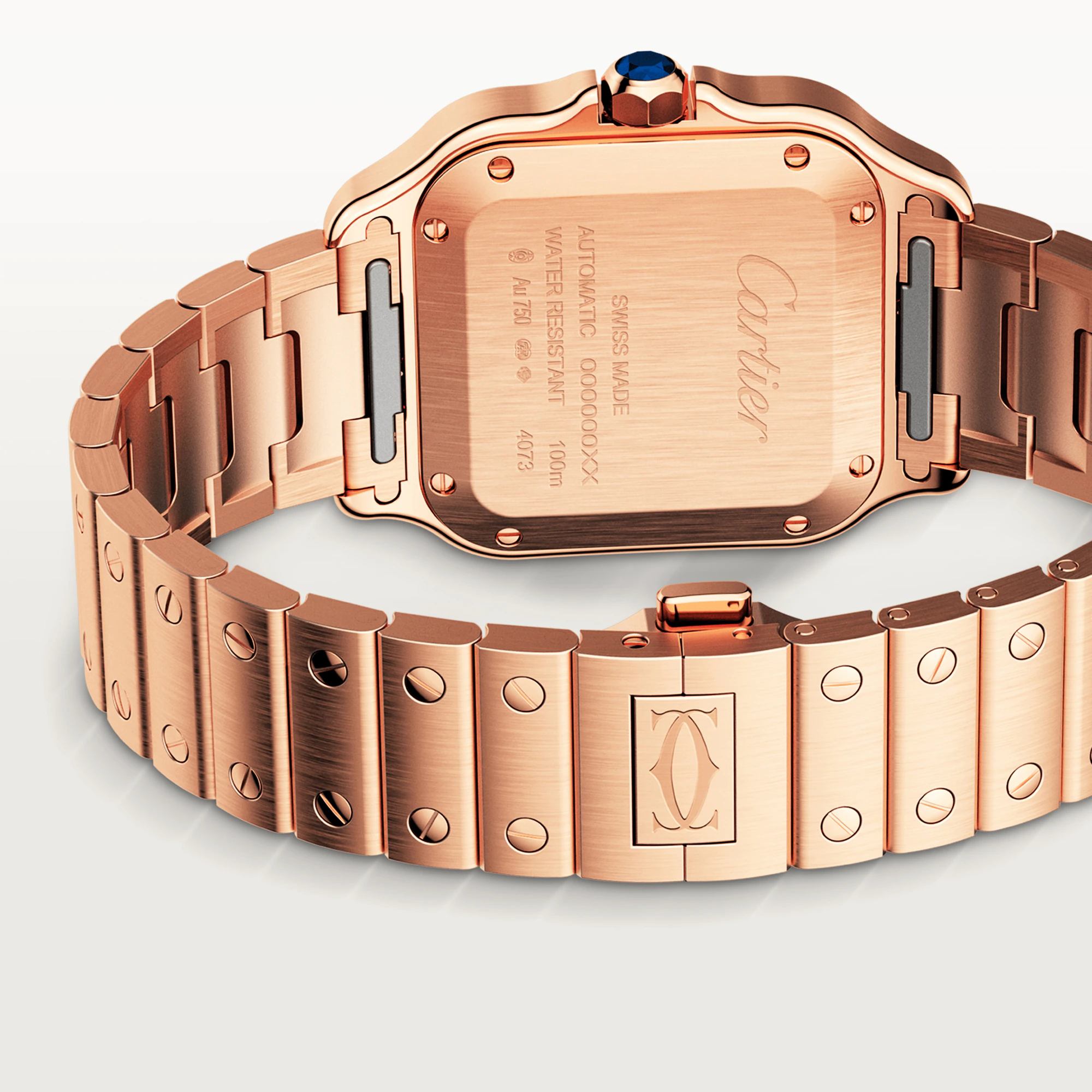 Cartier Santos Rose Gold Unisex Watch, WGSA0031 - Orolen