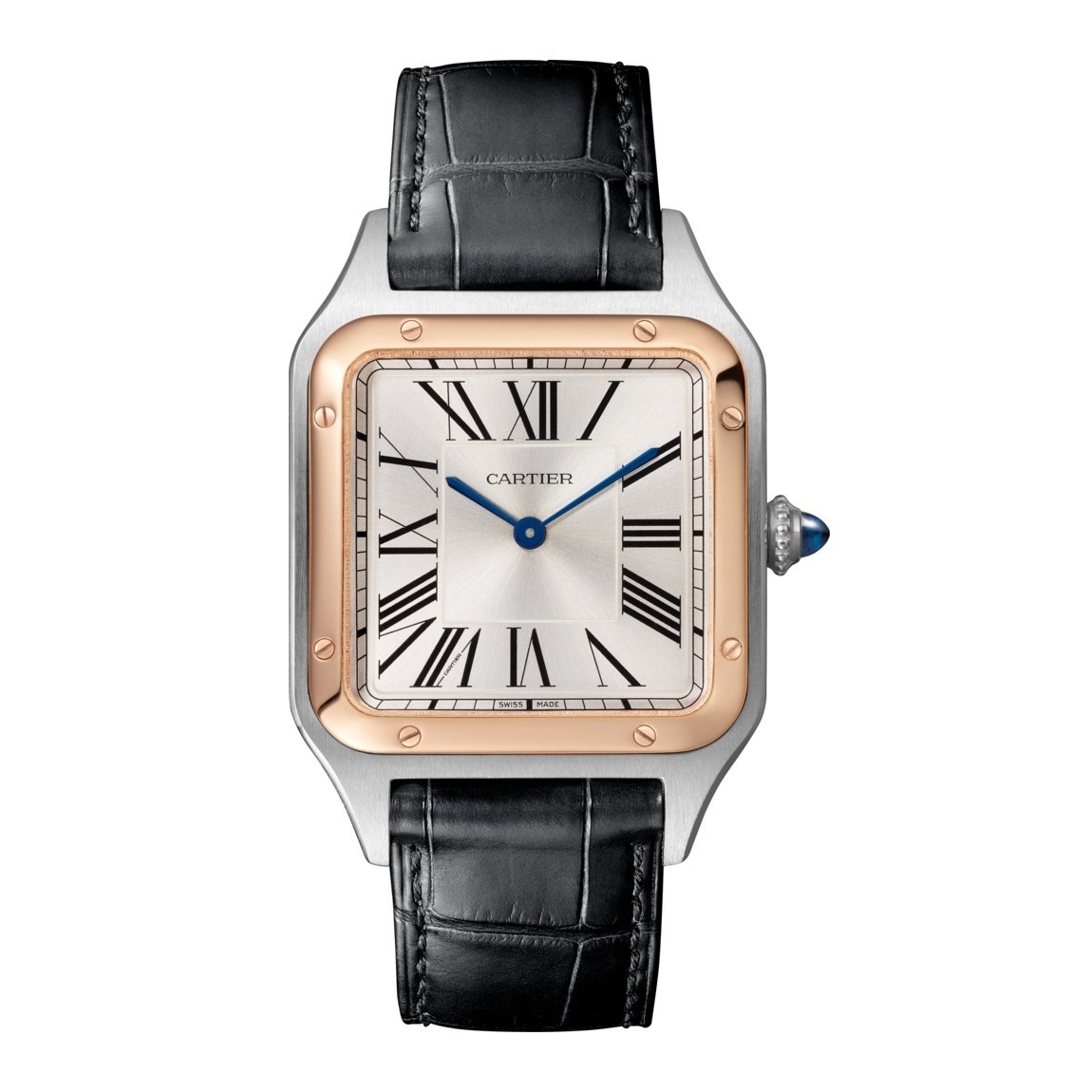C@RTIER Santos Stainless Steel & 18K Rose Gold Men��s Watch, W2SA0017