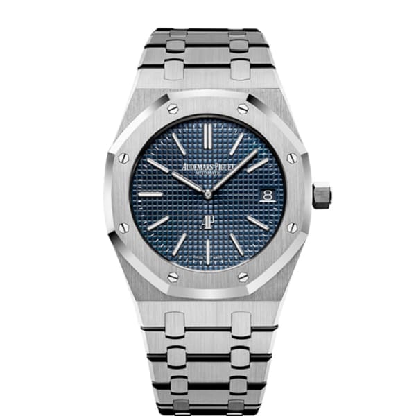 AUDEM@RS P!GUET Royal Oak Jumbo Extra-Thin Stainless Steel Blue dial Watch 15202ST