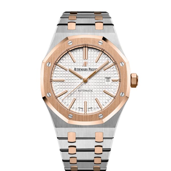 AUDEM@RS P!GUET Royal Oak Selfwinding Silver dial, 41mm, Steel and 18k Rose gold,
