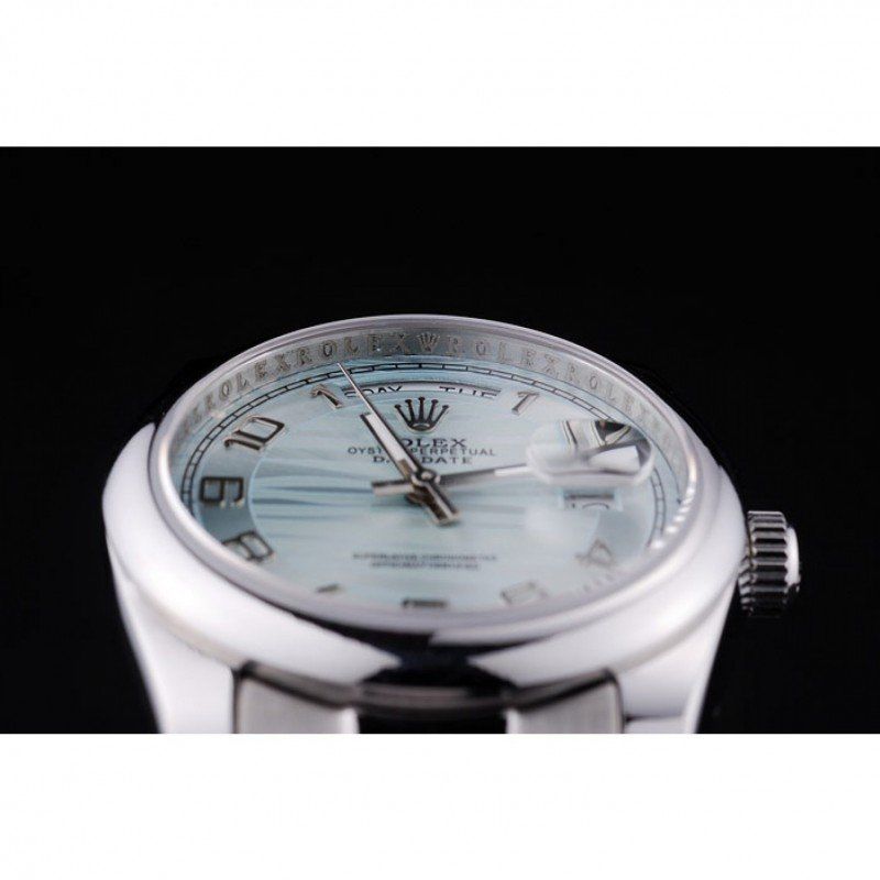 Rolex Day-Date Polished Silver Bezel White Dial 7470 - Orolen