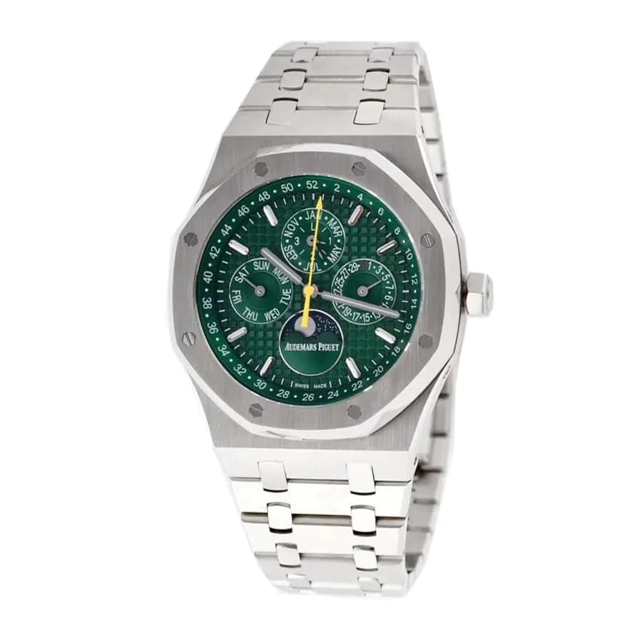 AUDEM@RS P!GUET Royal Oak Perpetual Calendar Green Dial Watch 41MM