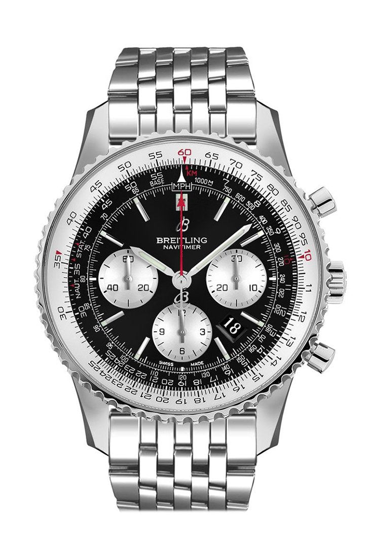 BRE!TLING Navitimer 1 Chronograph Automatic Chronometer Black Dial Men's Watch AB0127211 B1A1