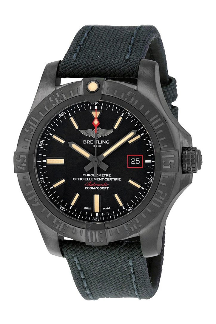 BRE!TLING Avenger Blackbird Black Fabric Stap V1731110 BD74