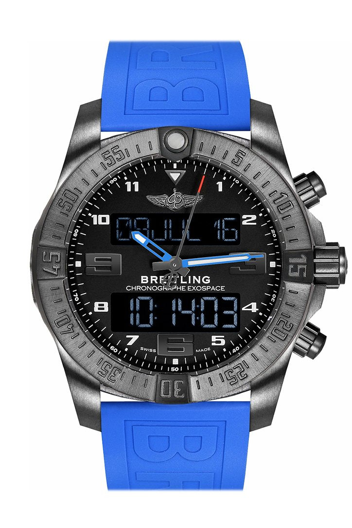 BRE!TLING Exospace B55 Blue Rubber Men's Watch VB5510H2-BE45