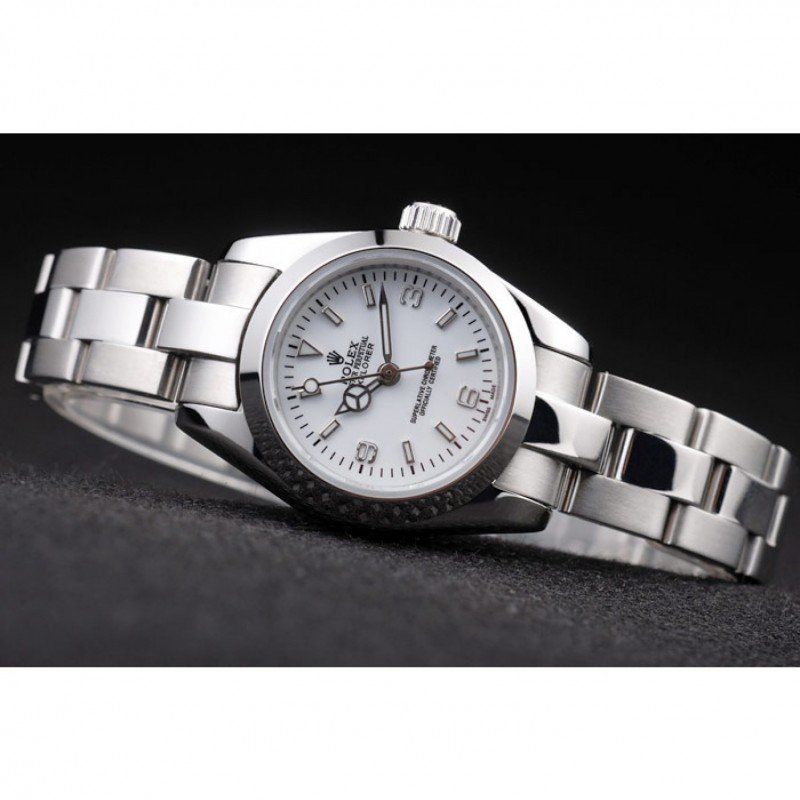 Rolex Explorer Polished Stainless Steel White Dial 98088 - Orolen
