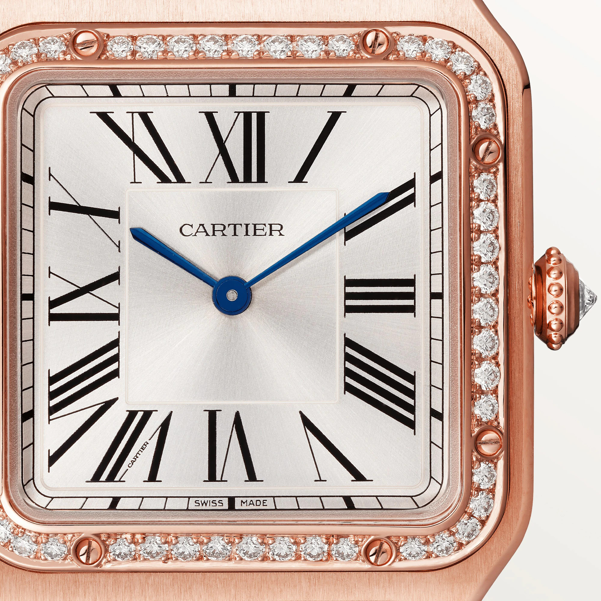 C@RTIER Santos 18K Rose Gold & Diamonds Lady��s Watch, WJSA0016