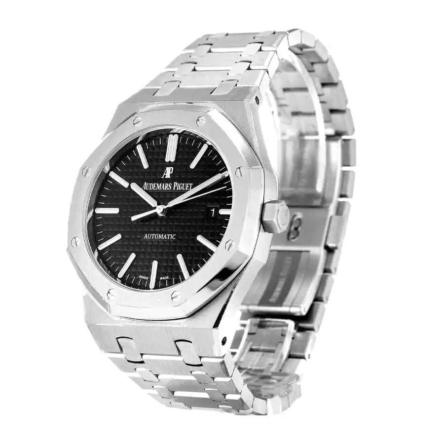 AUDEM@RS P!GUET Royal Oak 41mm Black Dial Stainless Steel Bracelet Men's Watch